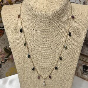 NEW Tourmaline Gold Filled & Sterling Silver Necklace ❤️